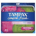 Tampax Compak Tampons Fresh Super Absorbancy x 20