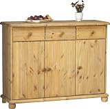 Steens 20222530 Sideboard Max 93 x 120 x 40 cm Kiefer massiv, gelaugt ge&ouml;lt