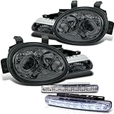 IMAGE OF Eautolight 95-99 Dodge Neon Halo Projector Smoke Head Lights + Fog Brand New