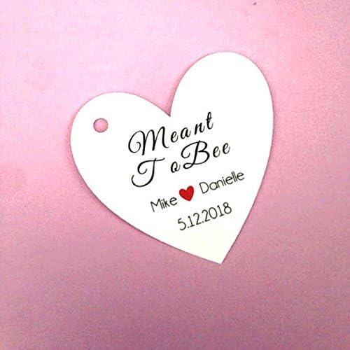 Meant to be Love Wedding Party Favors with custom name, heart , custom tags, gift tags, favor tags, thank you tags, party favors,