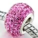 Pink October Birthstone Bead Fits Pandora Charms title=