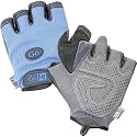 GoFit Women's Blue Pearl-Tac Weightlifting Gloves w/ CD