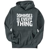 Hoodie Mens Dark Silver " Dominoes is everything " Hobbies
