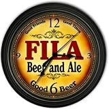 Fila 's Beer and Ale Black Cascading Pub Style Wall Clock