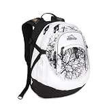 High Sierra Fat Boy Backpack,White/Black Trees/Black