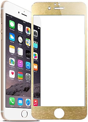 iPhone 6s Plus Screen Protector, HERO GLASS Full Screen Coverage for iPhone 6s Plus and iPhone 6 Plus Tempered Glass Screen Protector Smooth Aluminous GOLD (Shatterproof, Oleophobic Coating, HD Clarity and Anti Scratch, Bubble Free)