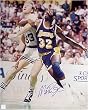 Magic Johnson Los Angeles Lakers Signed 16X20 Photo - Vs. Larry Bird Post Up - Authentic Autographed