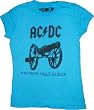 AC/DC For Those About To Rock Juniors Turquoise T-Shirt Tee