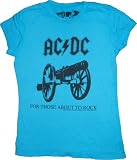 Urban Outfitters - AC/DC For Those About To Rock Juniors Turquoise T-Shirt Tee