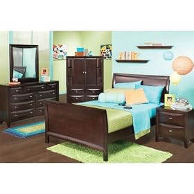 Ivy League Cherry 4 Pc Full Sleigh Bedroom
