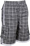 Mens Plaid Stripe Skate Surf Board Short / Swim Trunks - ( 3 Colors )