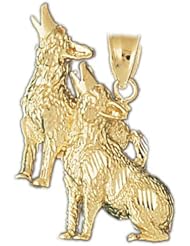 Dazzlers Solid 14k Gold Foxes Charm Pendant Available in three colors from jewelsberry (weights: 7.5 grams only)