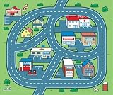 Driving Around Town Fabric Play Mat 36 x 29