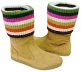 Coach Women's Tatum Signature Camel Stripe Boots,6.5 M US