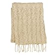 Home Cable Knit Throw Cream