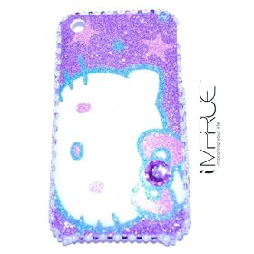 Purple Hello Kitty iPhone 3G/3GS Case + FREE SCREEN PROTECTOR #36