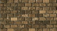 Emperador Dark Mosaic Brick Pattern 1 x 2 Tumbled