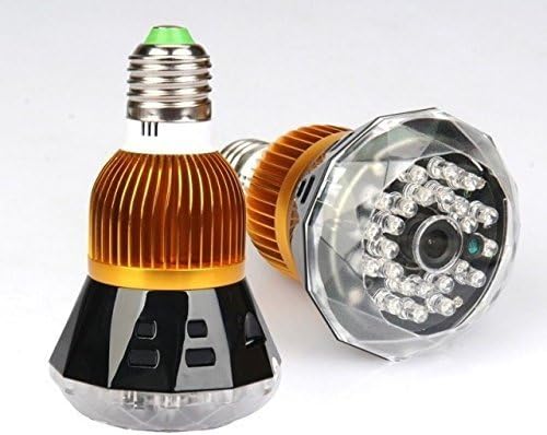 UYIKOO 32 Capacity 1280x720P HD IR Day/Night Vision Motion Detection Bulb Camcorder Security Camera Remote Surveillance Housing/Home/Indoor/Outdoor DVR w/ Free 4GB TF Card