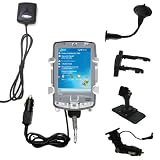 Car / Auto Multi Adapter Mount Holder GPS Navigation Kit for the HP iPaq hx2415 with built in charger - Gomadic Brand