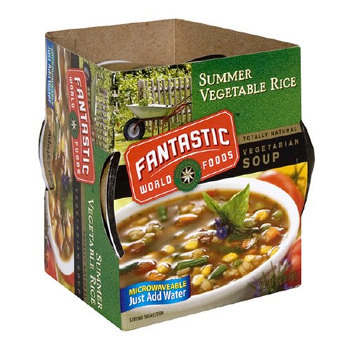 Fantastic Foods Soup Cup, Summer Vegetable with Rice, 1.2-Ounces (Pack of 12) by Fantastic Foods