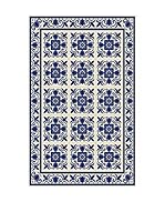 Huella deco Felpudo de Vinilo (Azul)