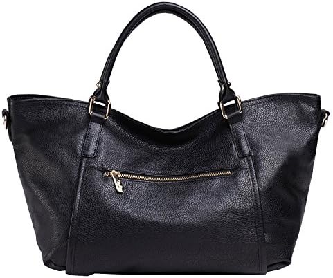 Hotwt Women's Leather Tote Top-Handle Shoulder Bag (Violet)