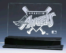Engraved MLB Team Logo Edge Light Display
