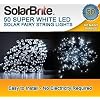 Solar Brite 50 LED Super Bright White Solar Fairy String Lights, choice of light effect. Ideal for Trees, Camping, Tents, Garden Parties & More