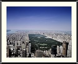 Central Park, New York City Photograph - Beautiful approx. 22"x26" Framed & Matted - 7/8" Rounded, Shiny, Black Metal Frame - Photographic Print by Carol M. Highsmith