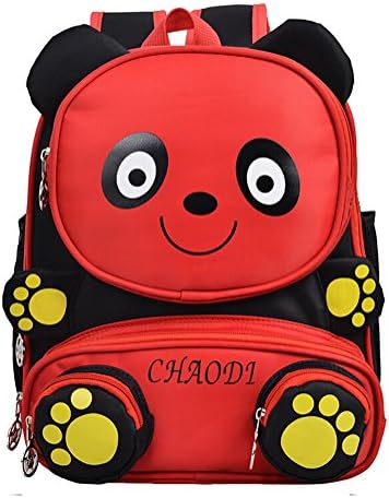 Kids' Panda Cartoon for Little Children's School Bag Casual Backpack Red