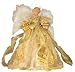 Kurt Adler 12-Inch Fiber Optic Gold Angel Tree Topper