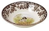 Spode Woodland Hunting Dogs Cereal Bowl 8 inch - Springer Spaniel