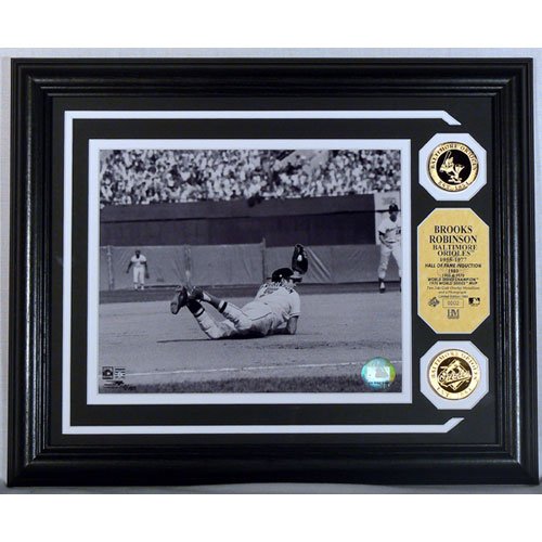 Baltimore Orioles Brooks Robinson Gold Coin Photo Mint w/two 24KT Gold Coins
