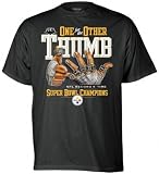 Men`s Pittsburgh Steelers SBXLIII Champions One For The Other Thumb TShirt - M