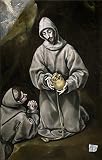 'El Greco (and Workshop) San Francisco De Asis Y El Hermano Leon Meditando Sobre La Muerte 1600 14 ' Oil Painting, 12 X 19 Inch / 30 X 48 Cm ,printed On High Quality Polyster Canvas ,this Imitations Art DecorativeCanvas Prints Is Perfectly Suitalbe For Nursery Gallery Art And Home Decor And Gifts