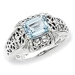 Sterling Silver Blue Topaz Ring