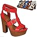 Women NEW Sexy Chunky Heel Sandals Fashion Caged Platform Gladiator Strappy Shoes TRENDS SNJ SHOES