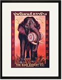 Black Framed/Matted Print 17x23, The Siam Cement Company, Ltd. - Bangkok