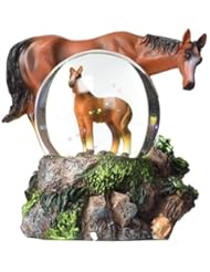 Home: Snow Globe Horse with Foal Collection Figurine - StealStreet (Home)
