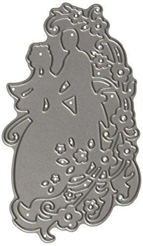 Die-Versions Whispers Die Cuts, 2.0125 by 3.5-Inch, Floral Bride and Groom