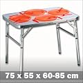 Campingtisch Klapptisch Koffertisch aus Aluminium - sehr leicht - 2 H�hen - 75 x 55 x 60-85 cm