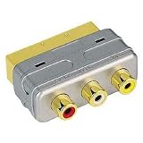  : Hama 49734 Adapter 3 RCA (phono) Sockets - Scart Plug, gold-plated