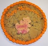 Scott's Cakes 1 lb. Chocolate Chip Cookie Cake with Leaf Cookie Orange Trim