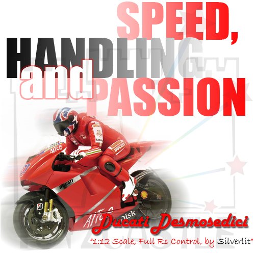 518A8CoY oL Brand New Silverlit Air hogs Ducati 1:12 Rc Motorcycle   Featuring Unique Leaning Mechanism   Runs Like a Real Speed Bike