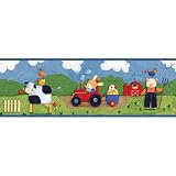 Daisy's Farm Wall Border - Primary (5 yards)