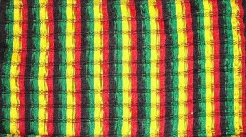 MayaWear Bandana - "Rasta" Handwoven 100% Cotton with Elastic Backing Easy to wear
