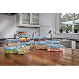 Living Plus Vac and Keep Ultra 20 Piece Clear Vacuum Food Container Set by Living+
