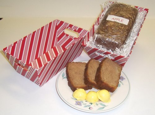 Scott's Cakes Apple Bread in a Candy Stripe Tray by Scott's Cakes
