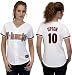 Justin Upton Women's Jersey: Women's 2010 Majestic Home White #10 Arizona Diamondbacks Jersey