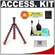 Joby GP1 Gorillapod Flexible Tripod (Red) + Cameta Accessory Kit for Digital Point and Shoot Cameras